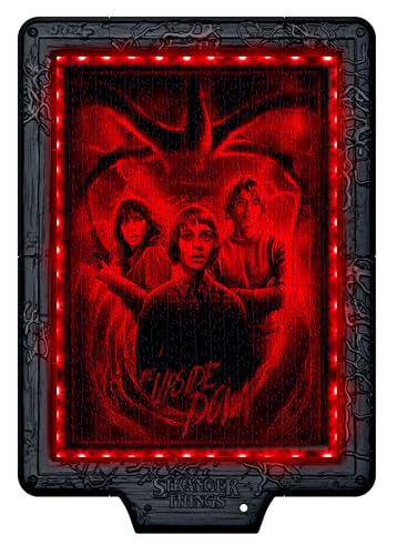 Clementoni Stranger Things Metamorphic Art Puzzle - 520-Piece LED Interactive Puzzle for Fans 10