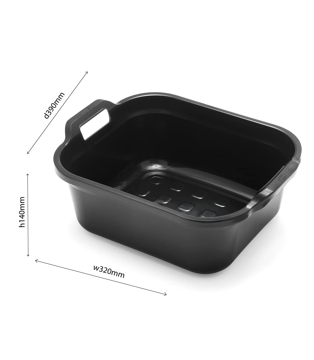 Addis Eco Washing Up Bowl with Twin Handle, 10 Litre, Made in UK from 100% Recycled Plastic