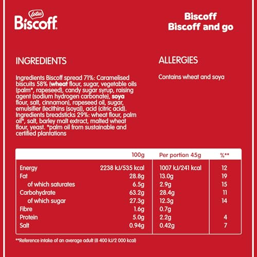 Lotus Biscoff & Go Snack Packs (Pack of 8) - Original Caramelised Biscuit Spread with Breadsticks 3