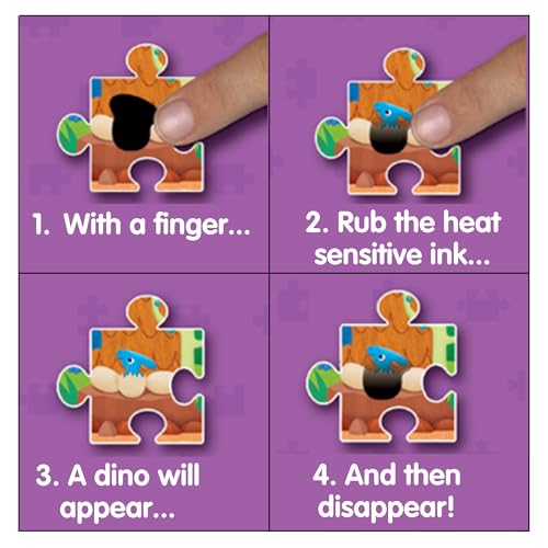 Galt Magic Puzzle Dinosaurs - 50 Piece Rub & Reveal Jigsaw Puzzle for Kids Ages 4-8 6