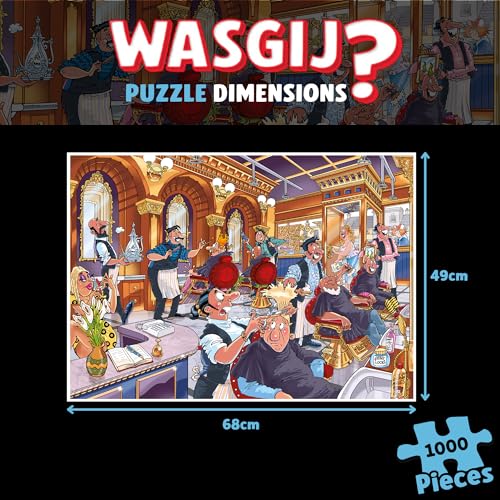 Jumbo Wasgij Mystery 27, A Close Shave - 1000 Piece Jigsaw Puzzle for Adults | Multicolor