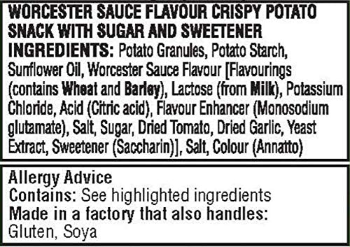 Walkers French Fries Worcester Sauce Crisps 21g - Multipack of 32 8