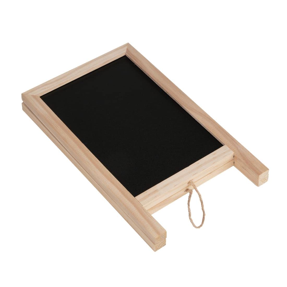 Olympia Mini Folding Menu Board - Self-Standing Wood Display | 250x150mm | Includes Chalk & Marker 3
