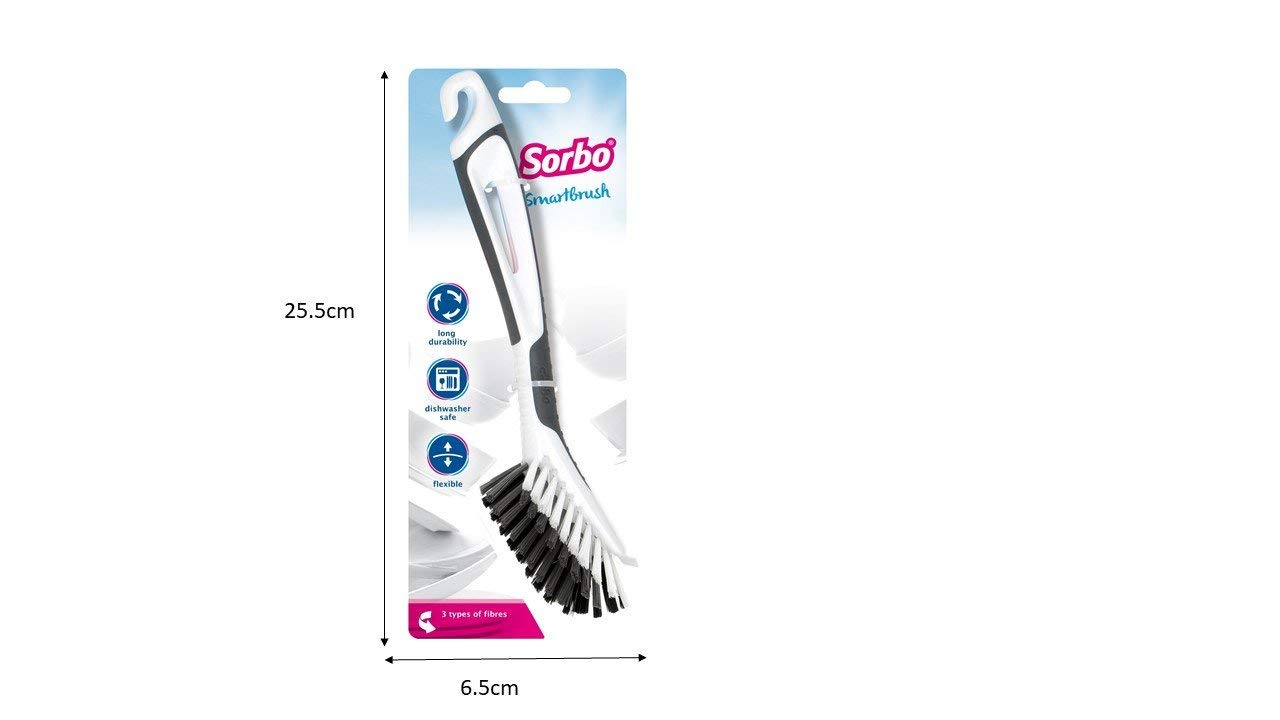 Sorbo - Smart Brush Dish Washing Up Brush with Non-Slip Soft-Grip Handle
