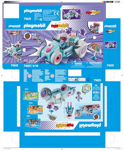 Playmobil Racing Unicorn Playset - Magical Kart with Retractable Motor for Ages 4+ 8