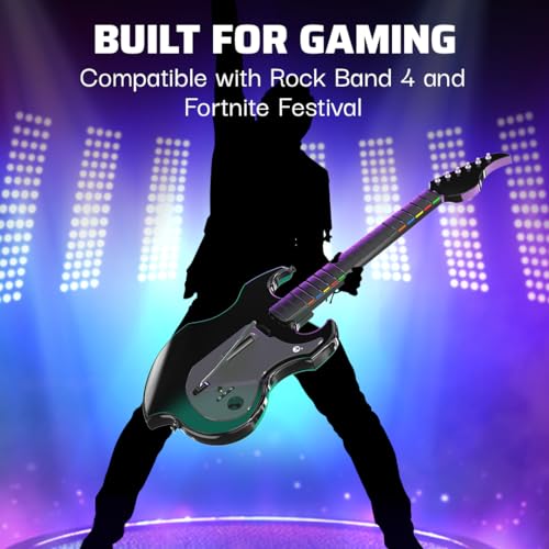 PDP RIFFMASTER Kabelloser Gitarren-Controller für Xbox Series X|S, Xbox One, Windows 10/11 – kompatibel mit Rock Band 4 und Fortnite Festival 10