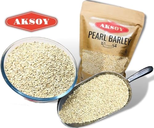 Aksoy Wholefoods Pearl Barley 1.25KG - Whole Grain for Soups, Salads & Pilafs 12