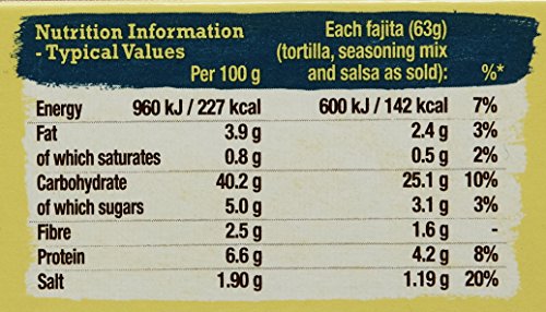 Old El Paso Roasted Tomato and Pepper Fajita Kit - 500g Meal Kit with Spicy Salsa & Seasoning 5