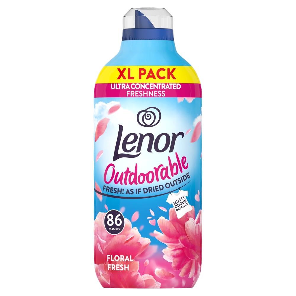Lenor Outdoorable Liquid Fabric Softener - Floral Fresh Scent | 1.204L (86 Washes) 1
