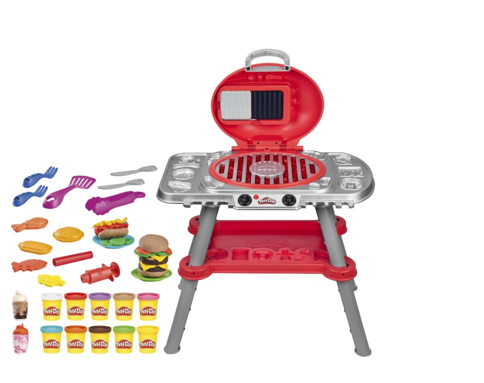 Play-Doh Sizzlin‘ Grill Spielzeug-Spielset – Interaktives Grill-Rollenspiel für Kinder ab 3 Jahren 9