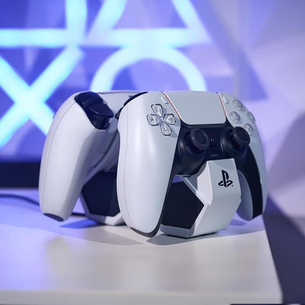 PowerA Twin Charging Station for PS5 DualSense Controllers - Officially Licensed Dual Charger with LED Indicator 3