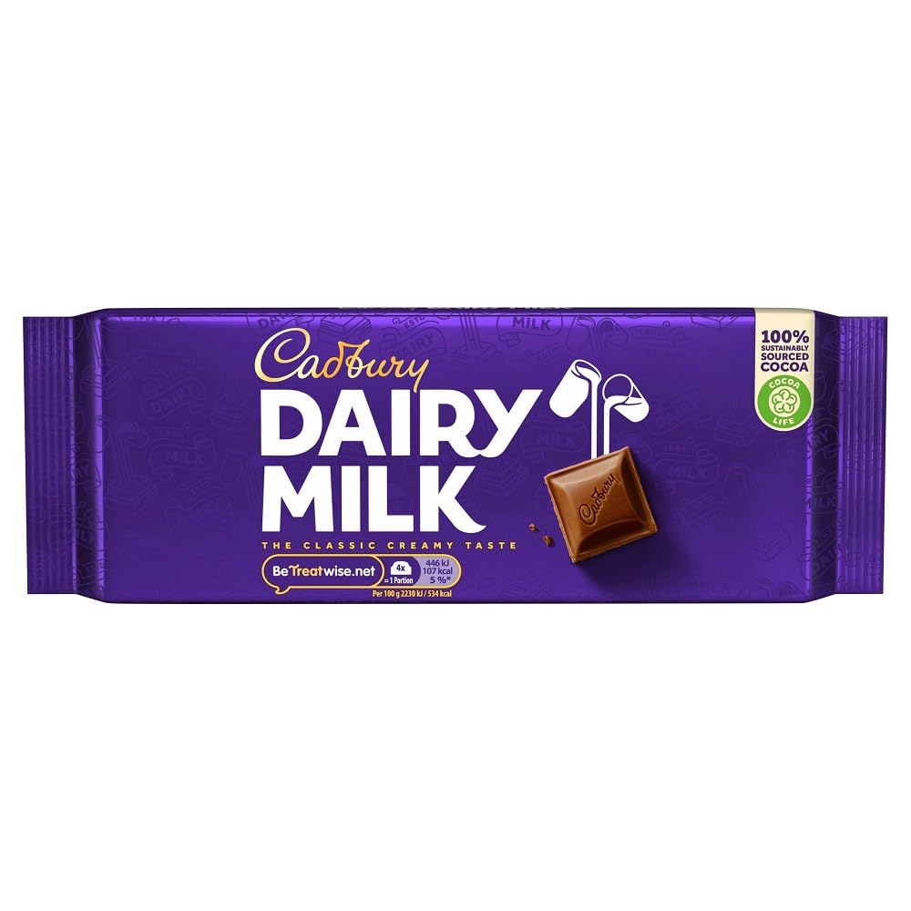 Cadbury Dairy Milk Chocolate Bar with Daim Crunch, 180g