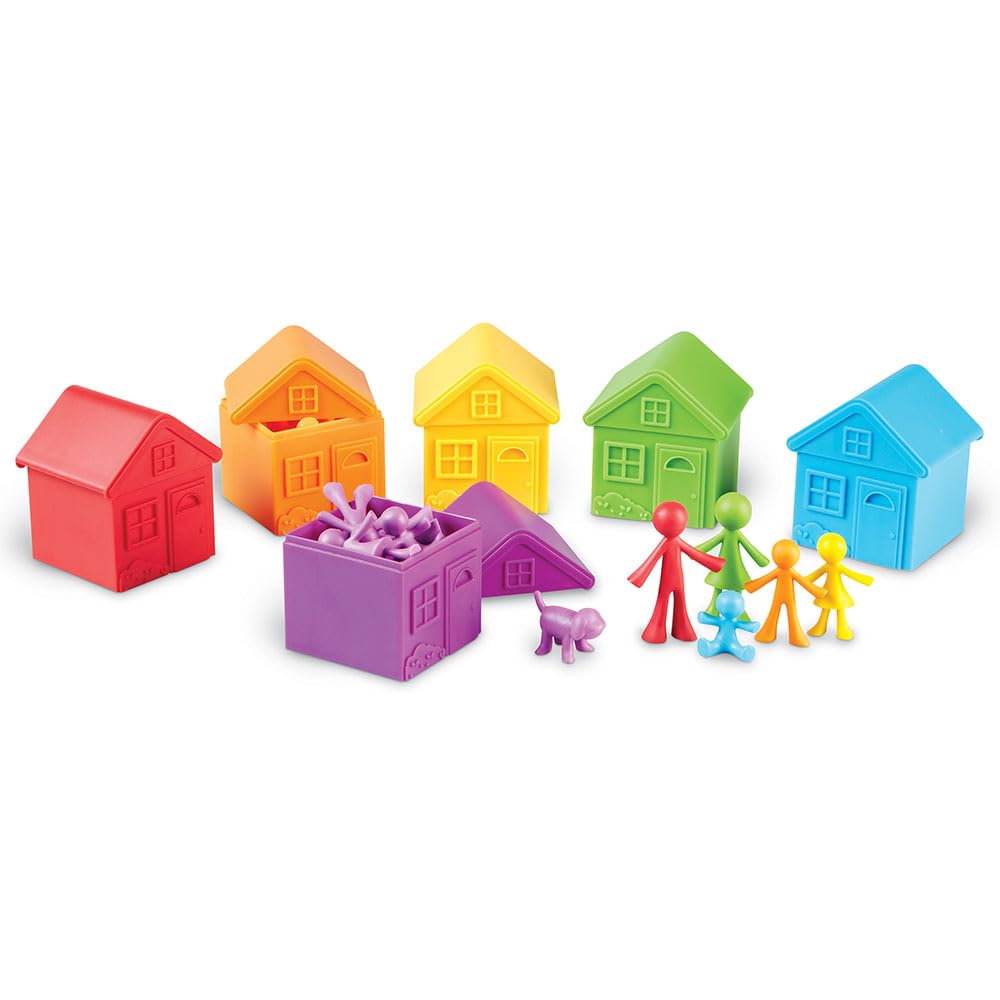 Learning Resources Sorting Neighbourhood Set - Colour Matching & Sorting Toy | Ages 3+ | 36 Counters 2