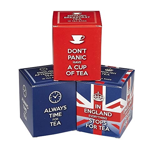 New English Teas Slogans Union Jack Tea Gift Pack - 30 Teabags (English Breakfast, Afternoon & Blend) 5