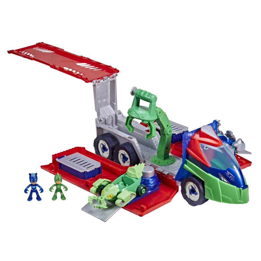 PJ Masks F21215S1 Deluxe Battle HQ Playset - 2-in-1 Vehicle Launcher with Hero ID, Ages 3+