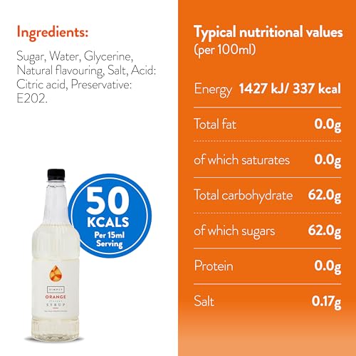 Simply - Orange Flavoured Syrup, Vegan & Nut Free for Coffee, Cocktails & Baking 4