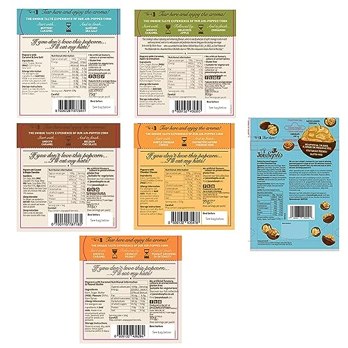 Joe & Seph's Movie Night In Box - Gourmet Popcorn & Chocolate Bites Gift Set (500g) 6