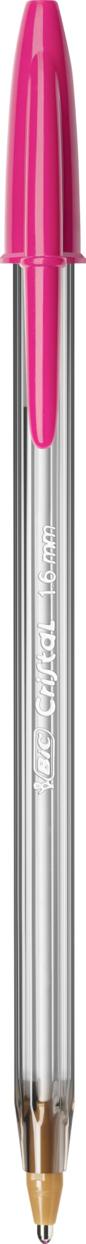 BIC Cristal Fun Ballpoint Pens - Pink Ink | 1.6mm Broad Point | Pack of 20