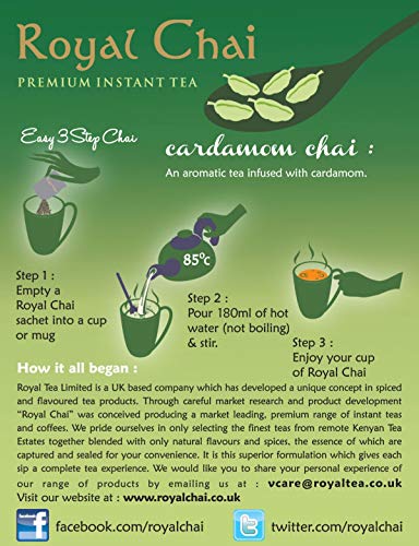 Royal Chai Elaichi Premium Instant Indian Tea Sweetened - 10 Sachets 12