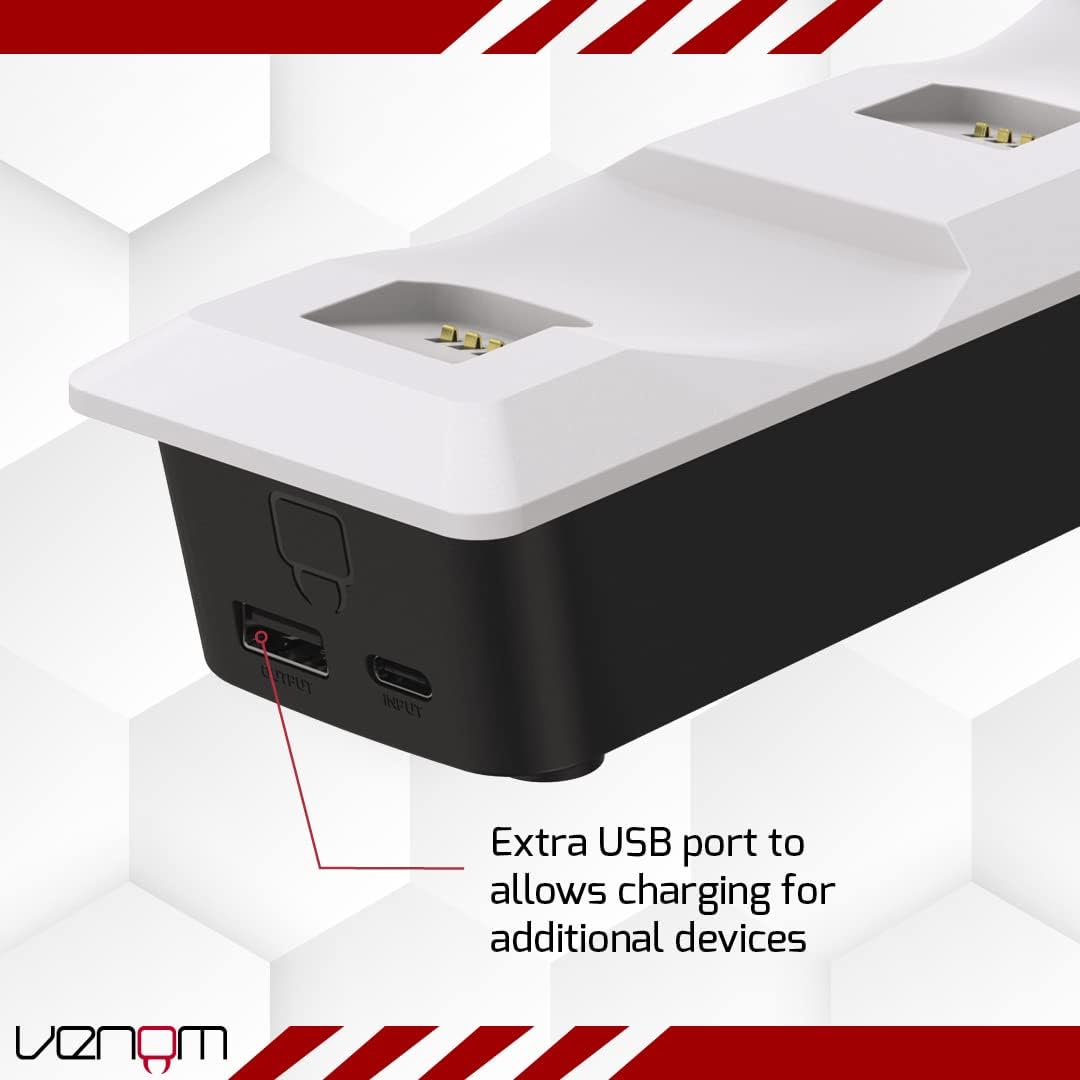 Venom PS5 DualSense Twin Charging Dock Station - White