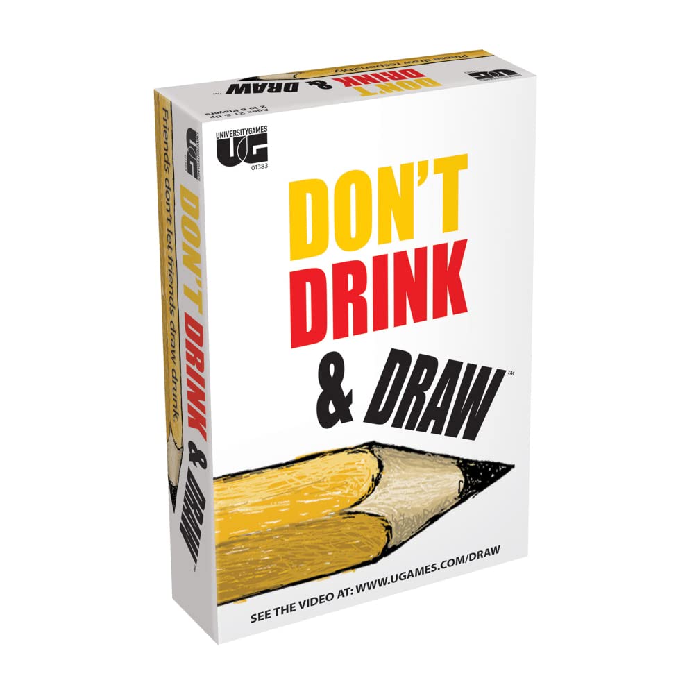University Games Don't Drink and Draw Adult Party Drawing Game | 2-8 Players | Ages 18+ 1