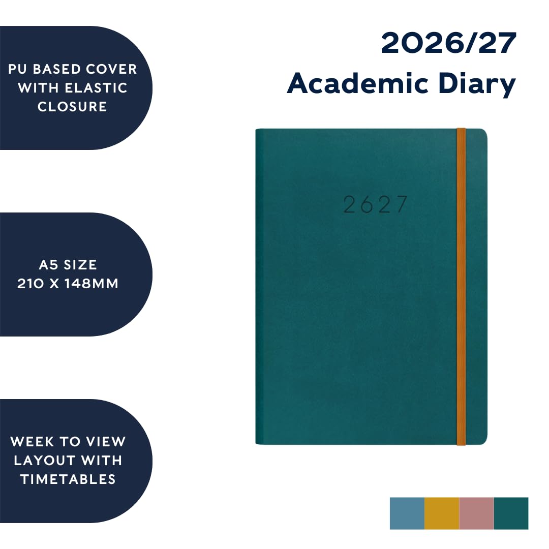 Collins 2026-2027 Academic Year Planner - A5 Week-to-View Diary | Hardcover | Yellow 6