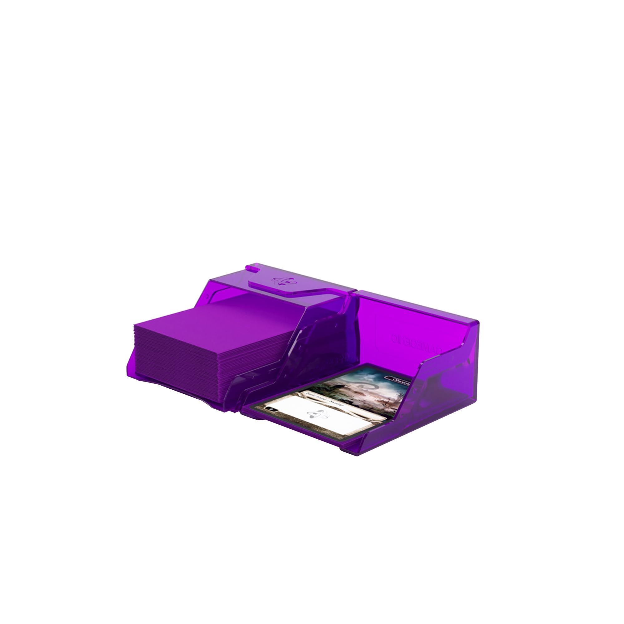 Gamegenic Bastion 50+ XL Deck Box - Compact, Secure Closure | Purple Plastic | 138x44x79mm 5
