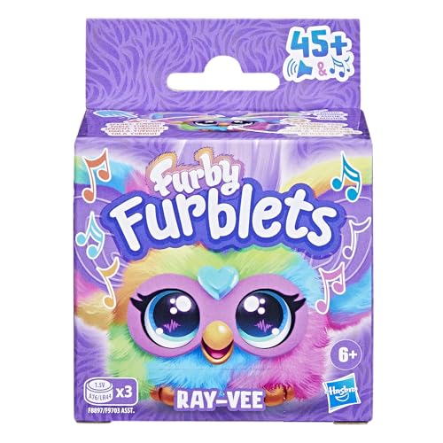 Furby Ray-Vee Furblets Series 1 - Mini Electronic Plush Toy with Sounds, Interactive Talking Collectible for Kids 9