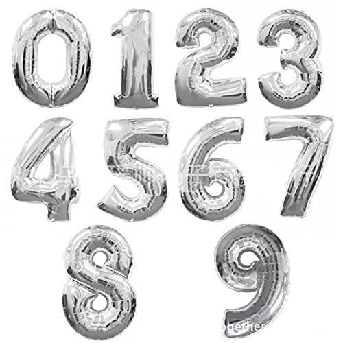 Majestic Silver Number 1 Foil Balloon - Standalone Party Decor for Milestone Celebrations