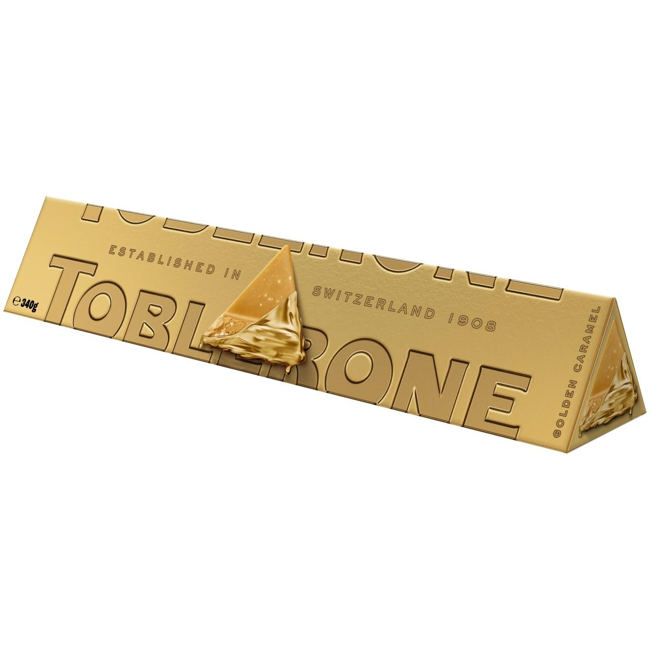 Toblerone Golden Milk Chocolate, Honey and Almond Nougat Large Gift Bar 340g