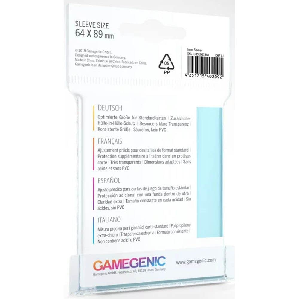 Gamegenic Innenhüllen – Sammelkartenzubehör, 100er-Packung, transparent 3