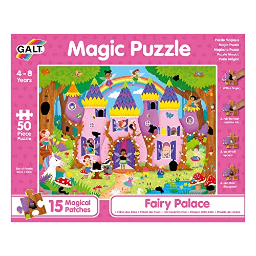 Galt Toys Magic Puzzle - Fairy Palace 50-Piece Rub & Reveal Puzzle for Ages 4+ 7