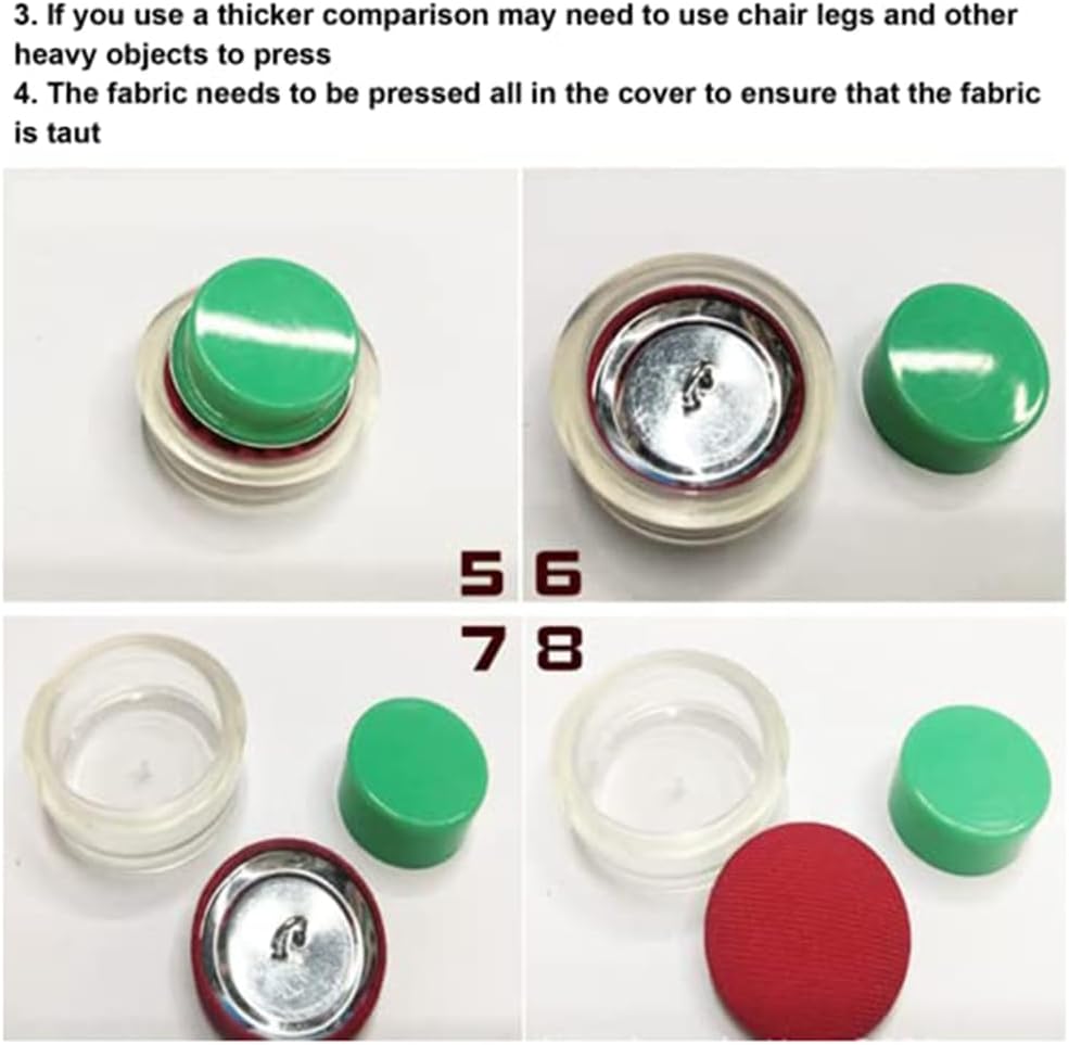 Plawee Cover Button Kit with 5 Sizes and Tools - DIY Sewing Craft Set 3