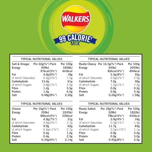 Walkers 99-Kalorien-Mix, Multipack, Snacks, Chips, 18 Stück 7