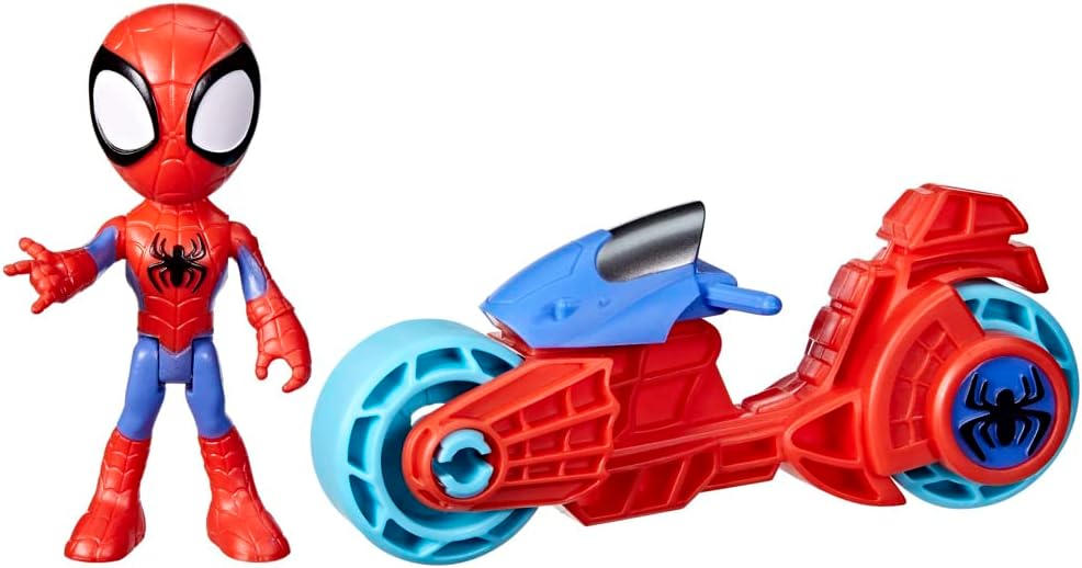 Marvel Spidey and His Amazing Friends Spidey Action Figure with Toy Motorcycle - Ages 3+