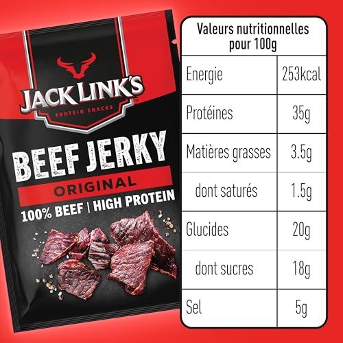 Jack Link's Beef Jerky Original, Box mit 12 x 40 g, proteinreicher Trockenfleisch-Snack 9