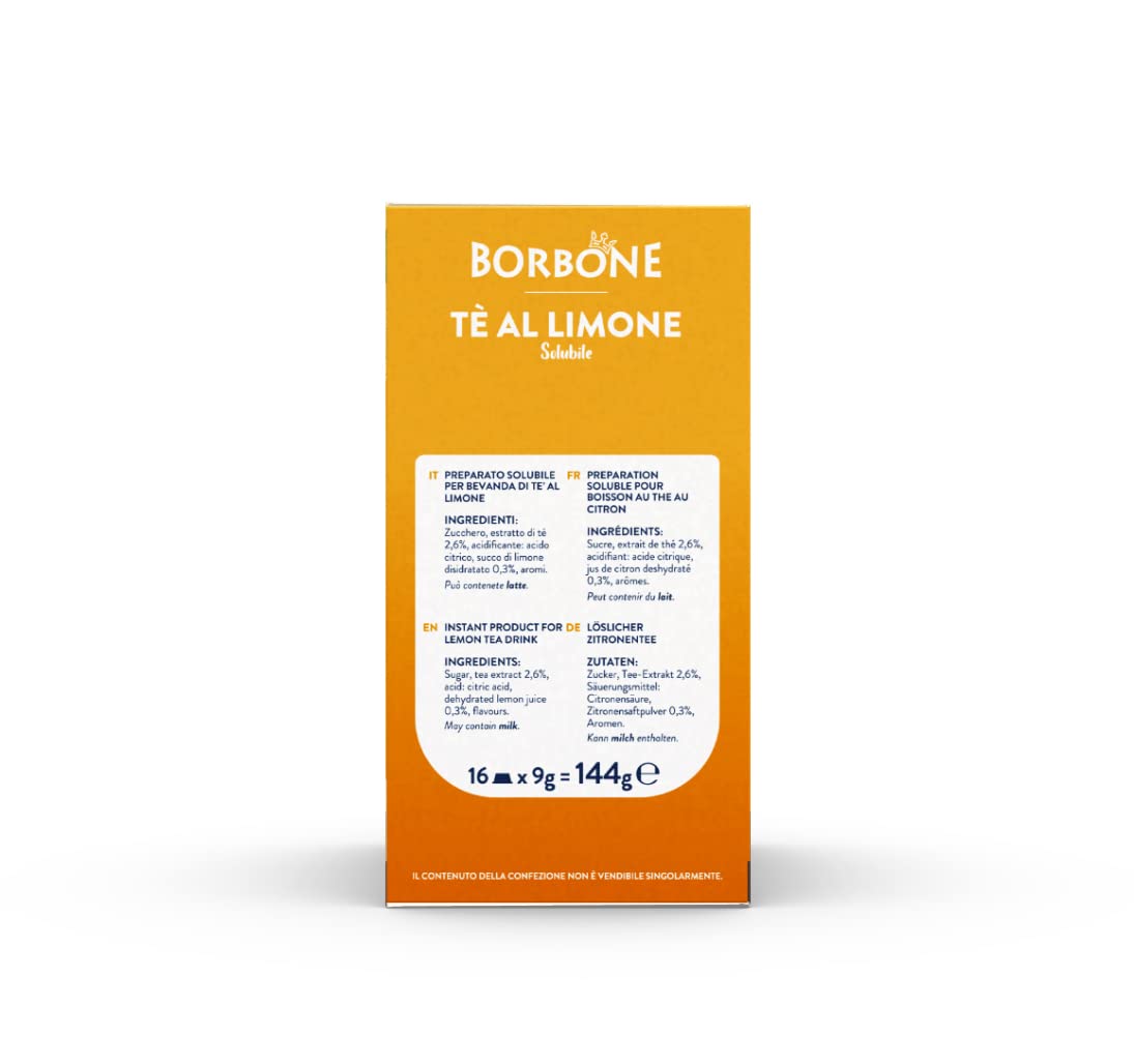 Caffè Borbone Zitronentee – 96 Kapseln (6 Packungen mit je 16 Stück) – kompatibel mit Lavazza A Modo Mio 3