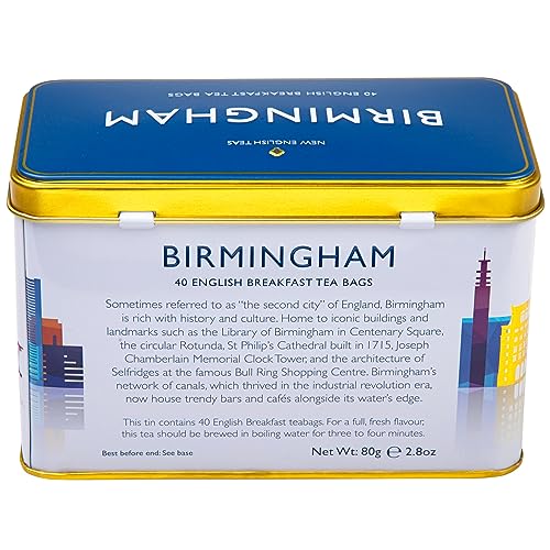 New English Teas Birmingham City Skyline – English Breakfast Teedose mit 40 Teebeuteln 4