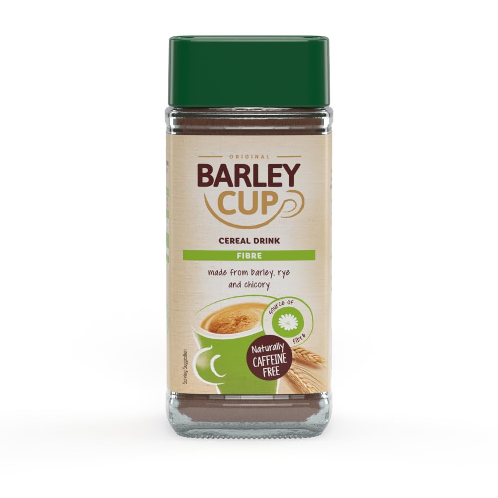 Barleycup Fibre Instant Grain Beverage 100g - High Fibre, Caffeine-Free Coffee Substitute