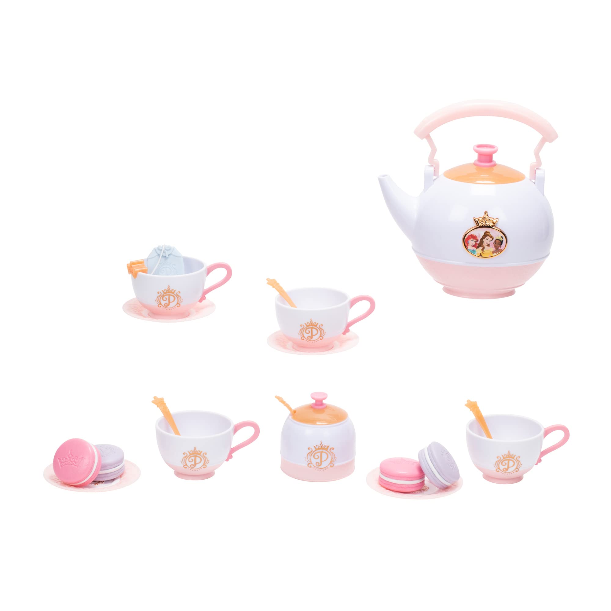 Disney Princess Style Collection 21-Piece Tea Set Playset for Girls Ages 3+ 12