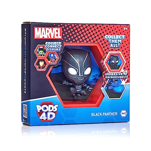 WOW! PODS 4D Marvel Black Panther - Connectable Collectible Bobblehead with 4D Light-Up Display 9