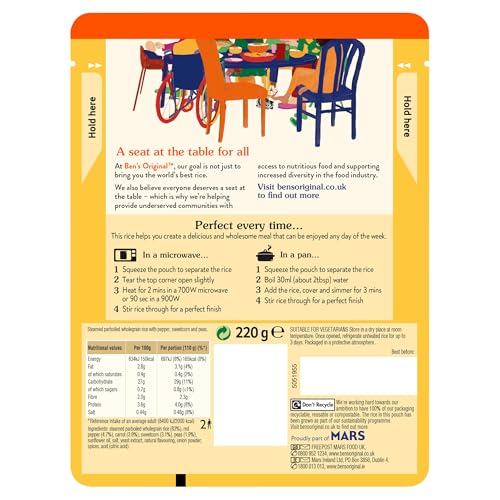 Ben's Original Vollkorn-Mikrowellenreis mit braunem und goldenem Gemüse, 6 Beutel à 220 g 7