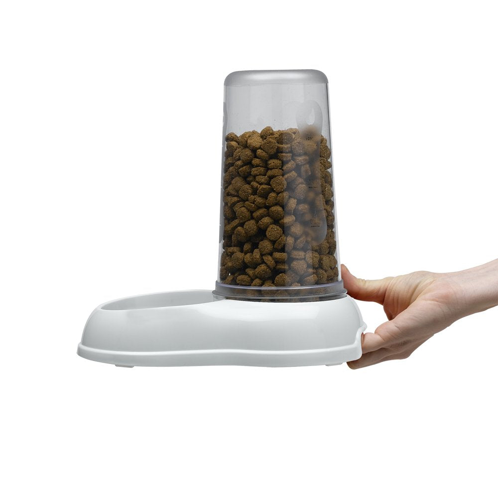 Ferplast AZIMUT 600 Automatic Pet Feeder/Water Dispenser - 0.6L Capacity | White Plastic 6