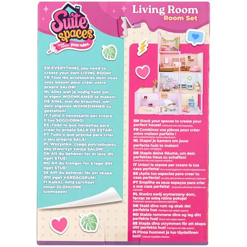 Goliath Suite Spaces Living Room Set - Modular Dollhouse Playset for 6 Years and Up 5