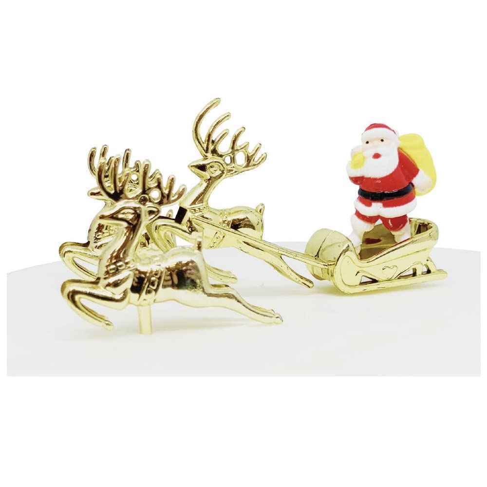 Anniversary House On Dasher On Dancer 3pcs Sleigh Scene Cake Decorating Kit