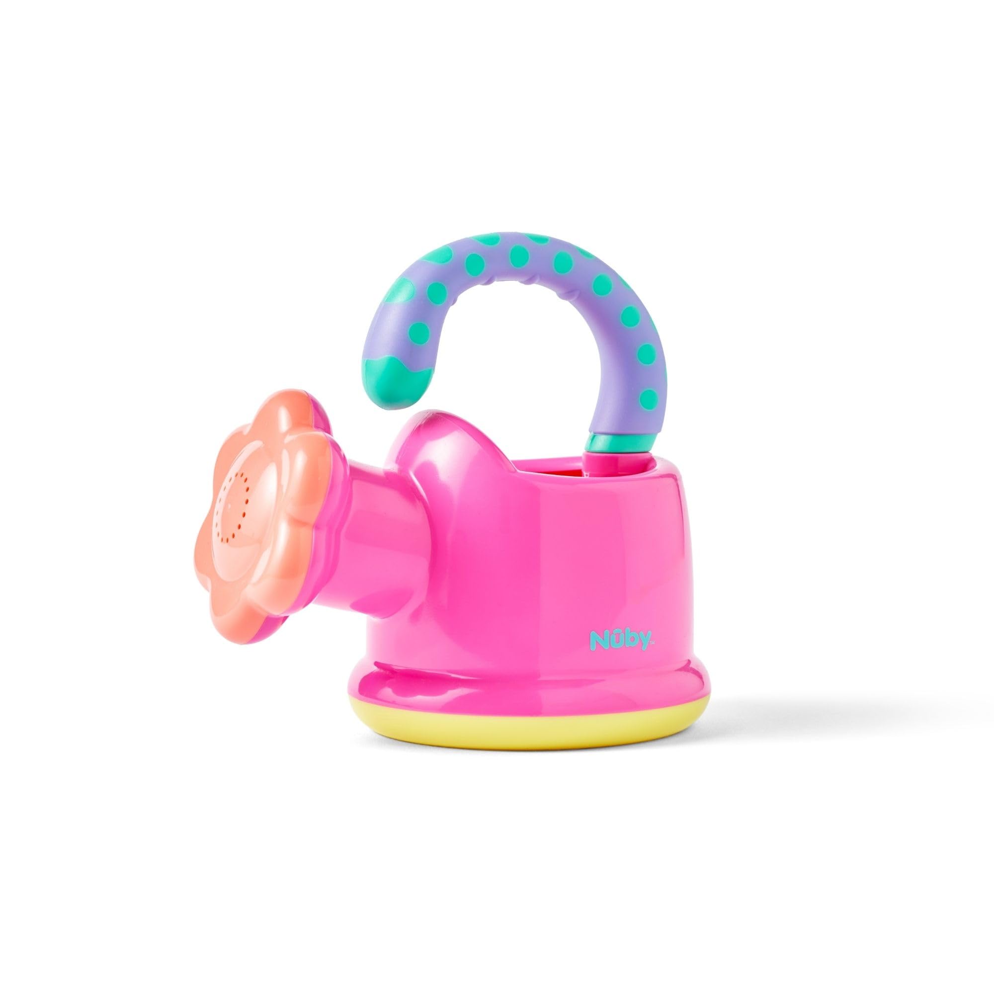 Nuby Fun Watering Can Bath Toy - Easy Hold Handle | Pink | Ages 6 Months+