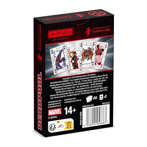 Waddingtons Number 1 Deadpool Playing Card Game – 54-Card Deck with Lady Deadpool, Kidpool & Dogpool 14