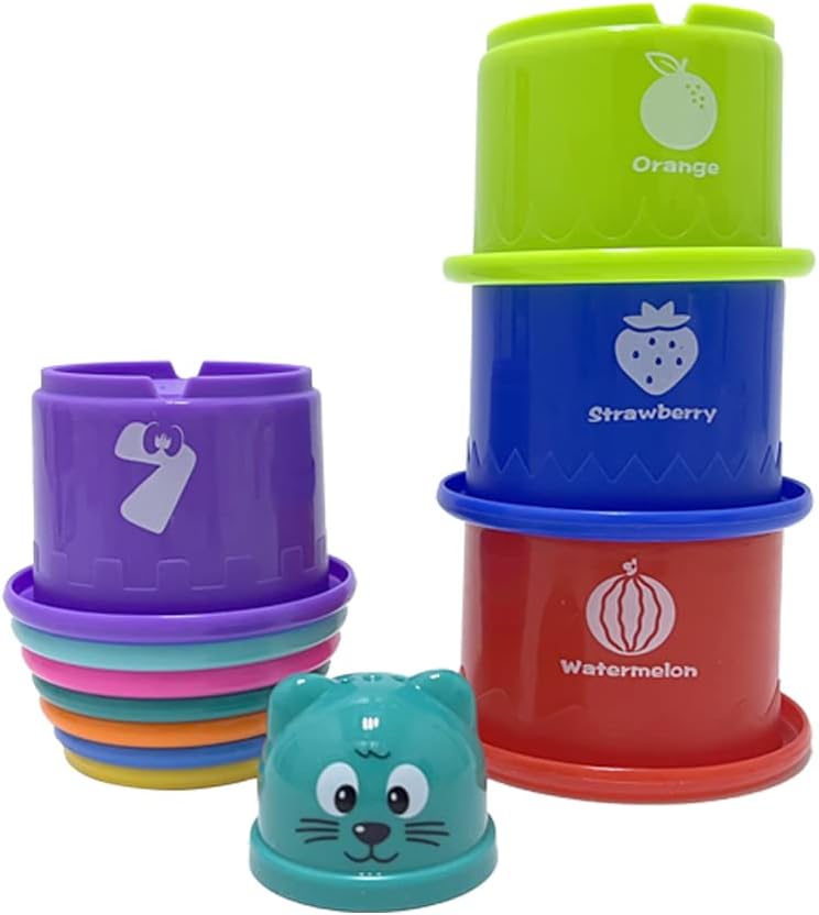 Ram Baby Kids 11-teiliges Stapelbecher-Set – Lernspielzeug für Kinder ab 6 Monaten 3