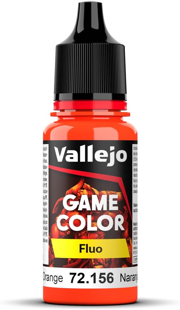 Vallejo Game Color Fluo Fluorescent Orange Acrylic Paint (29189)