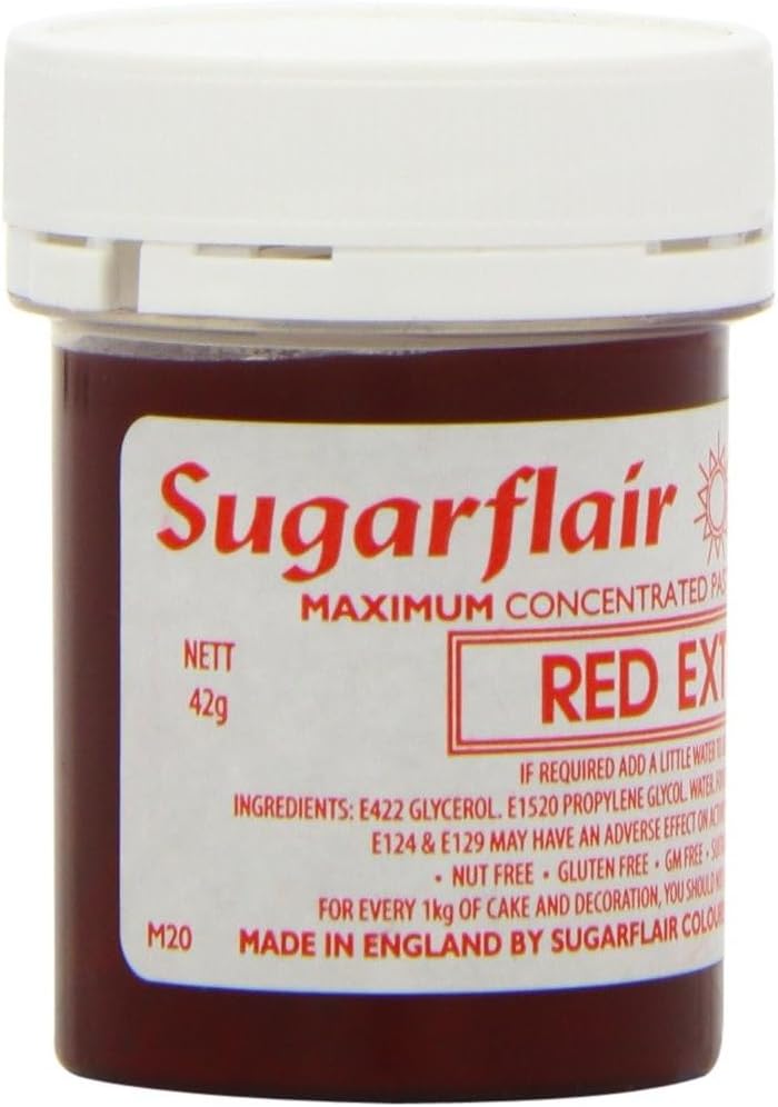 Sugarflair Red Extra Maximum Concentrated Food Colouring Paste 42g 3